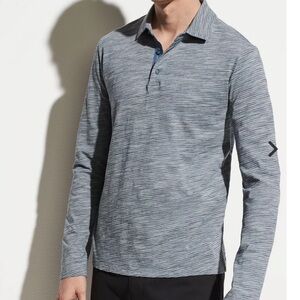 Vince Long Sleeve Stripe Polo Size Small Blue and white stripes Soft and stylish